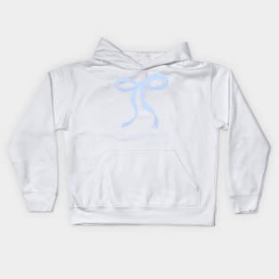 Cute Coquette baby blue ribbon bows repeating pattern seamless girly aesthetic this is me if you even care Kids Hoodie